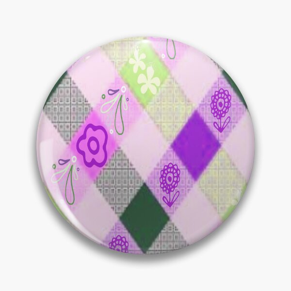 Item preview, Buffalo Plaid and Florals  psychedelic graphic design 2, Abstraction, bold colorful abstract playful design inspired by nature designed and sold by Adri Barnard.
