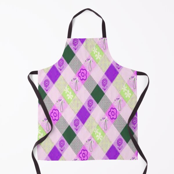 Item preview, Buffalo Plaid and Florals psychedelic graphic design 2, Abstraction, bold colorful abstract playful design inspired by nature designed and sold by Adri Barnard.