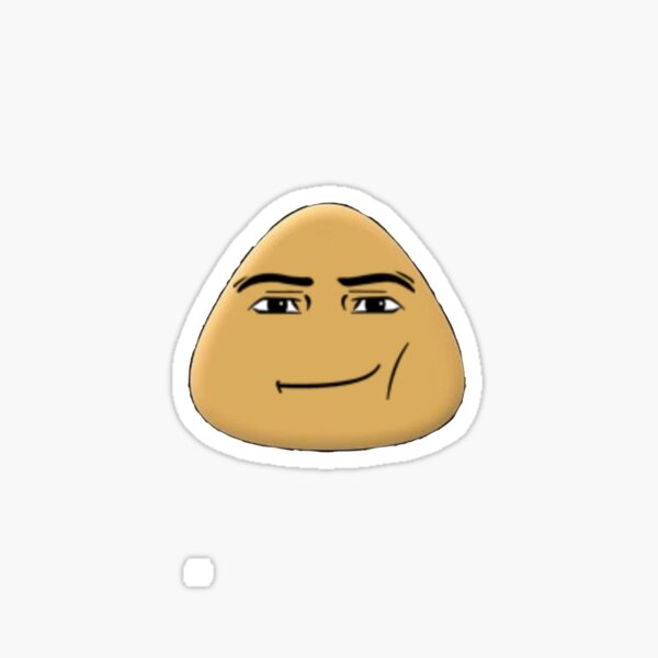 Man faced Pou Sticker for Sale by AnxBananx