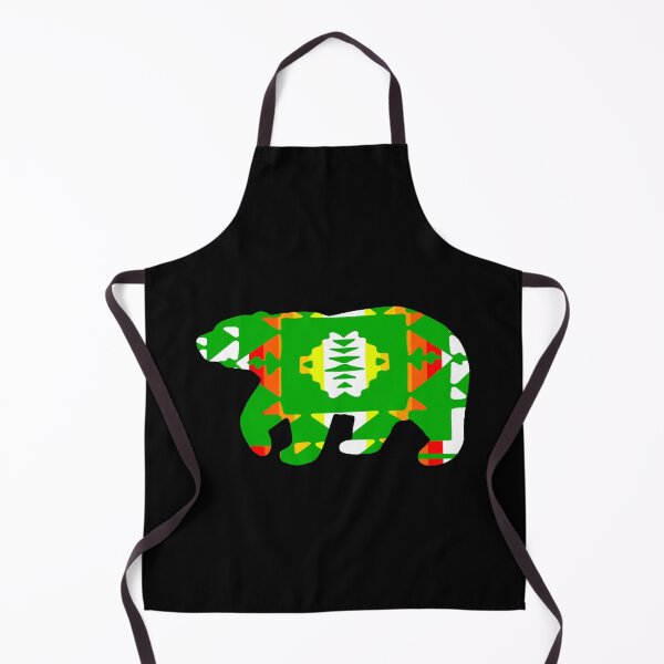 Item preview, Green / Fire Color / White Native Print Bear designed and sold by JMWCD.