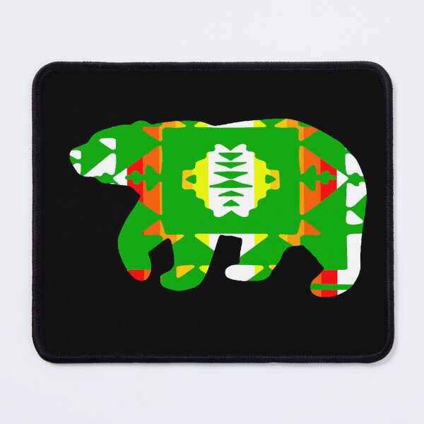 Item preview, Green / Fire Color / White Native Print Bear designed and sold by JMWCD.