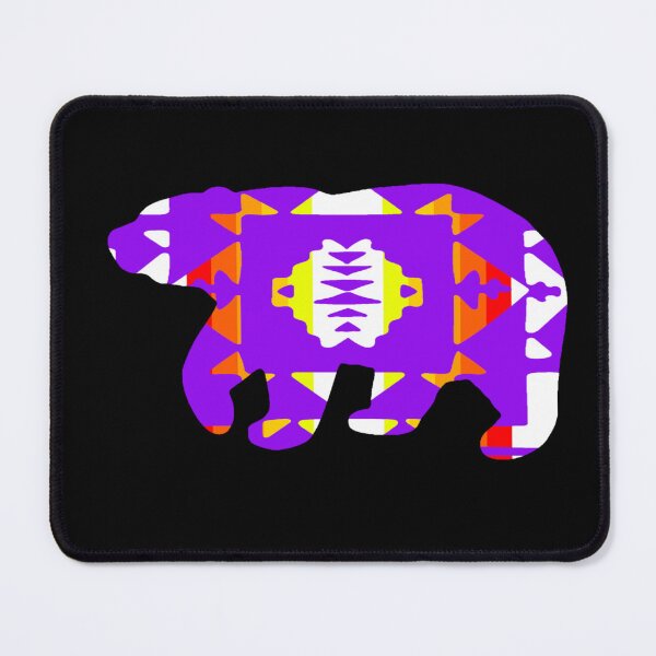 Item preview, Purple / Fire Color / White Native Print Bear designed and sold by JMWCD.