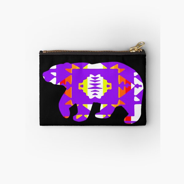 Item preview, Purple / Fire Color / White Native Print Bear designed and sold by JMWCD.