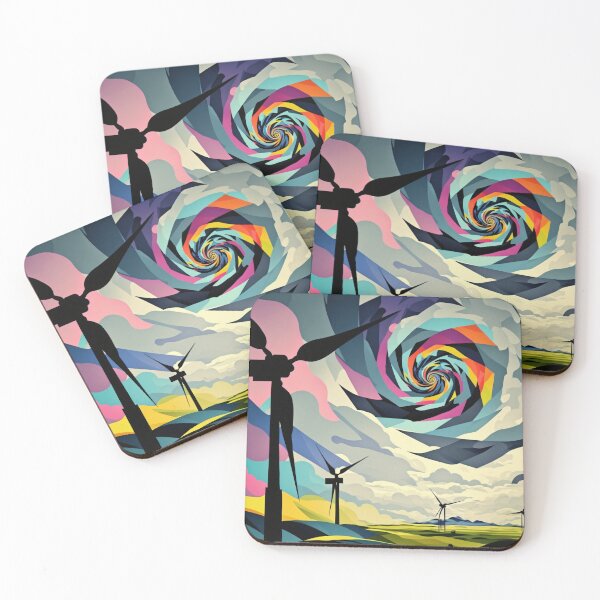 Item preview, Vibrant Visions: Turbine in a Technicolor Field designed and sold by Left-Hand-Tree.