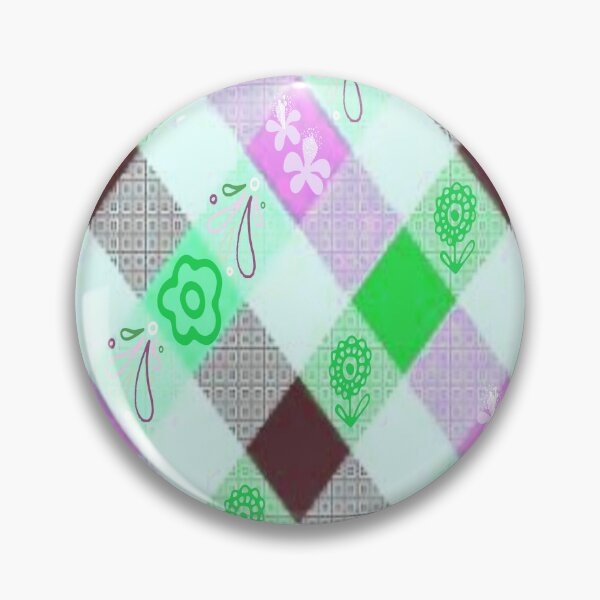 Item preview, Buffalo Plaid and Florals  psychedelic graphic design 3, Abstraction, bold colorful abstract playful design inspired by nature designed and sold by Adri Barnard.