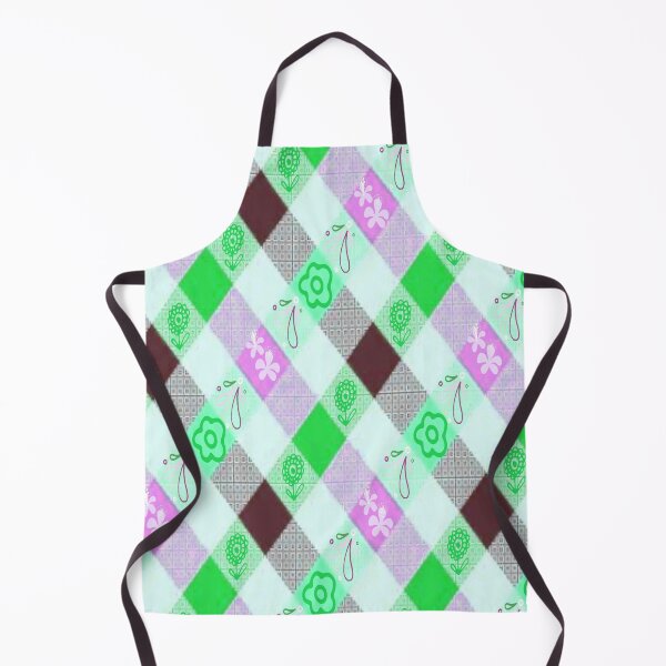 Item preview, Buffalo Plaid and Florals psychedelic graphic design 3, Abstraction, bold colorful abstract playful design inspired by nature designed and sold by Adri Barnard.