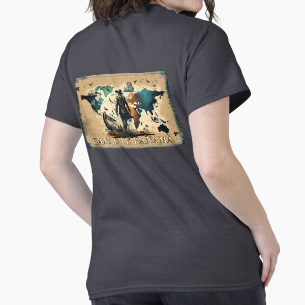 Item preview, Canal de Panamá Classic Panama Canal Cruise Vintage Ship Map T-Shirts Tee Canal-Wear  designed and sold by best-of-panama.