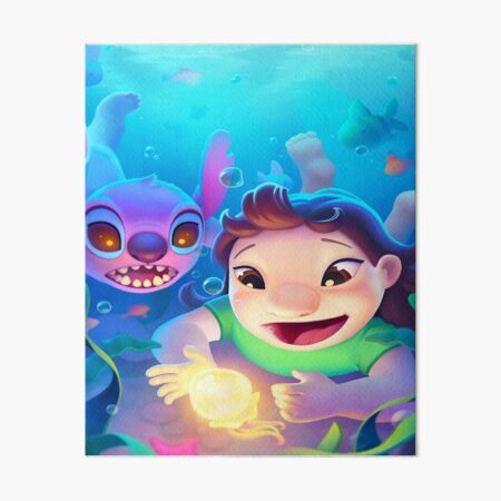 Vista previa del artículo con la obra «Lilo y Stitch», diseñado y vendido por trinkleintelle.