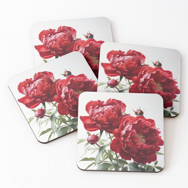 Item preview, Red Peonies  designed and sold by Vanover Designs.