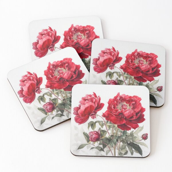 Item preview, Red Peonies  designed and sold by Vanover Designs.