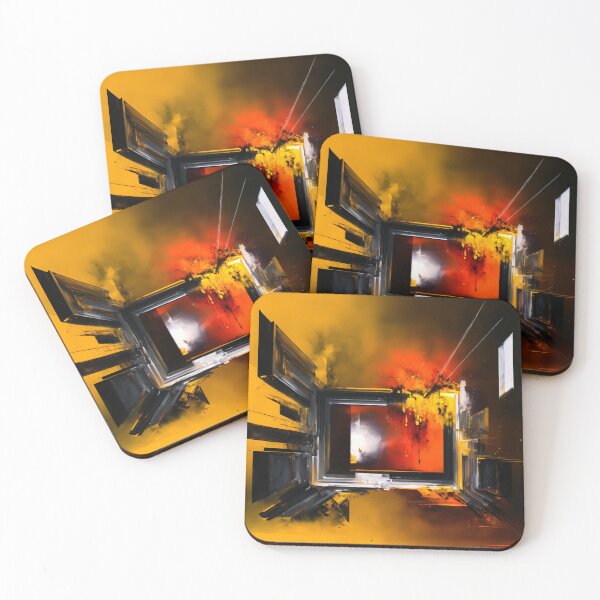 Item preview, Futuristic Fusion: Orange and Black Vortex designed and sold by Left-Hand-Tree.
