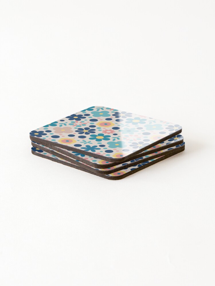 Thumbnail 4 of 5, Coasters (Set of 4), Flower pattern designed and sold by ACEGDesign.