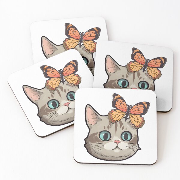 Item preview, Funny Cat with Butterfly designed and sold by Zoondertt.