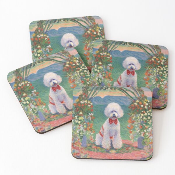 Item preview, Claude Monet Art Remake Design Art Monet Water Lillies Cute Dog designed and sold by CandyDroidMerch.