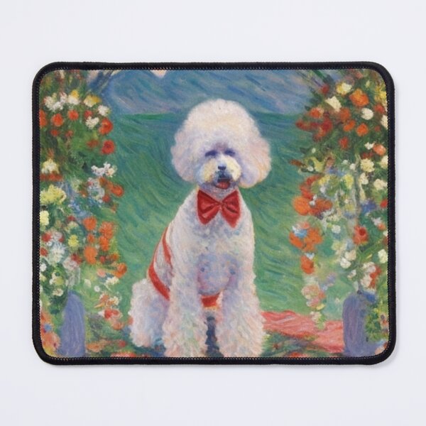 Item preview, Claude Monet Art Remake Design Art Monet Water Lillies Cute Dog designed and sold by CandyDroidMerch.