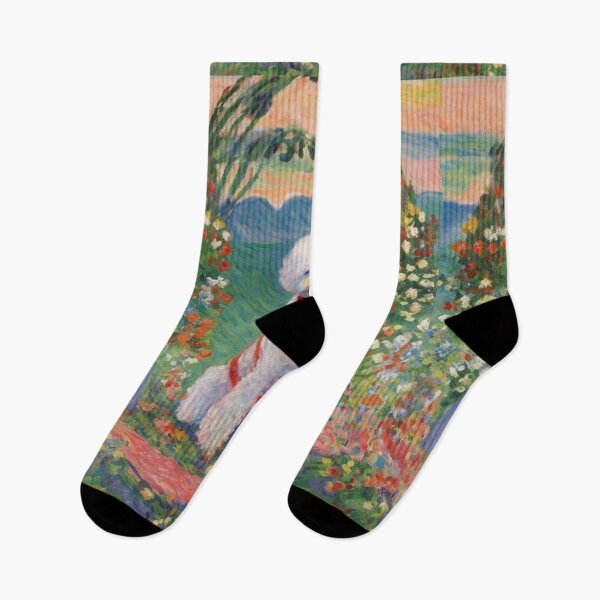 Item preview, Claude Monet Art Remake Design Art Monet Water Lillies Cute Dog designed and sold by CandyDroidMerch.