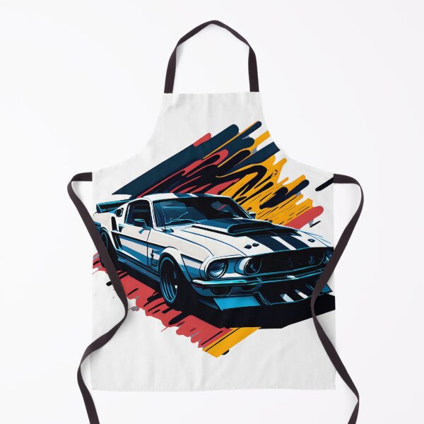 Item preview, Retro Mustang Cobra Shelby Flat Design designed and sold by CinEmmaDesign.