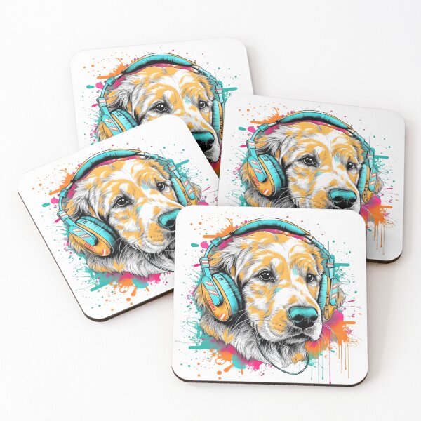 Item preview, Golden Retriever Dog Art Sticker, Fun Graffiti Dog Sticker designed and sold by SusannesArtShop.