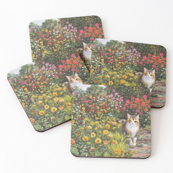 Item preview, Claude Monet Art Remake Design Art Monet Water Lillies Cute Cat designed and sold by CandyDroidMerch.