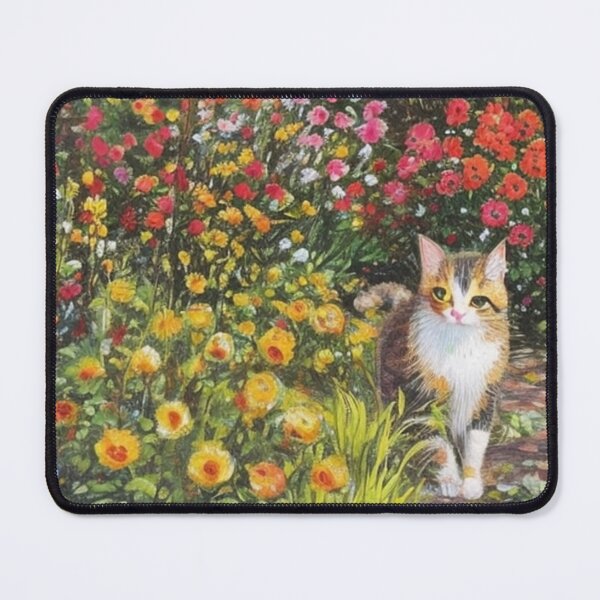 Item preview, Claude Monet Art Remake Design Art Monet Water Lillies Cute Cat designed and sold by CandyDroidMerch.