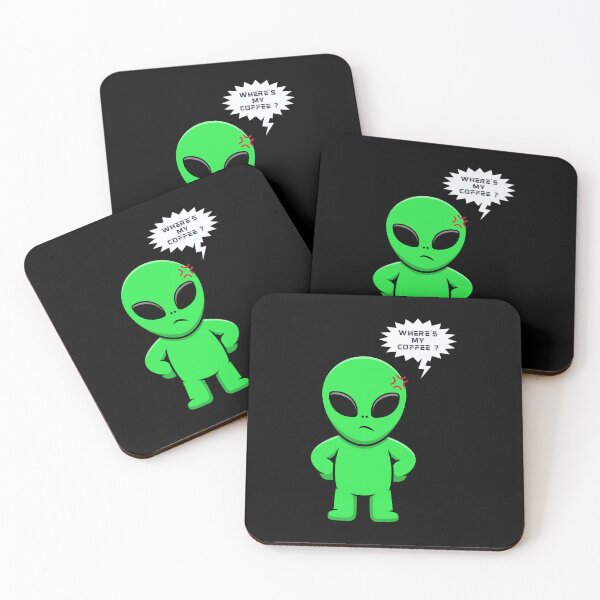 Item preview, Funny Alien Need Coffee Morning designed and sold by foxforce.