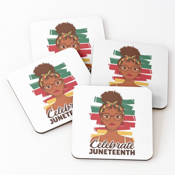 Item preview, Celebrate Juneteenth young afro woman quote, Juneteenth Afro Woman designed and sold by Bold Dark savage.