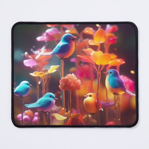 Item preview, Birds on colorful branches diorama designed and sold by PoppinArtFox.