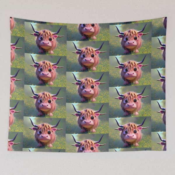 Item preview, Dolly the Highland Cow designed and sold by Rotten-Prints.