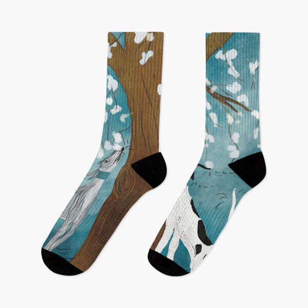 Item preview, Greyhounds under the cherry blossom tree designed and sold by greytcollective.