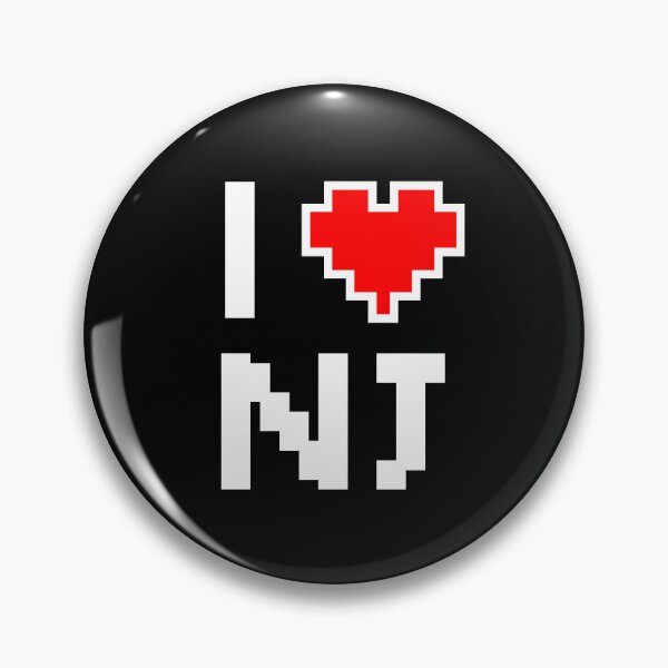 Item preview, I Love New Jersey - Pixel heart for New Jerseyan gamer designed and sold by abowersock.