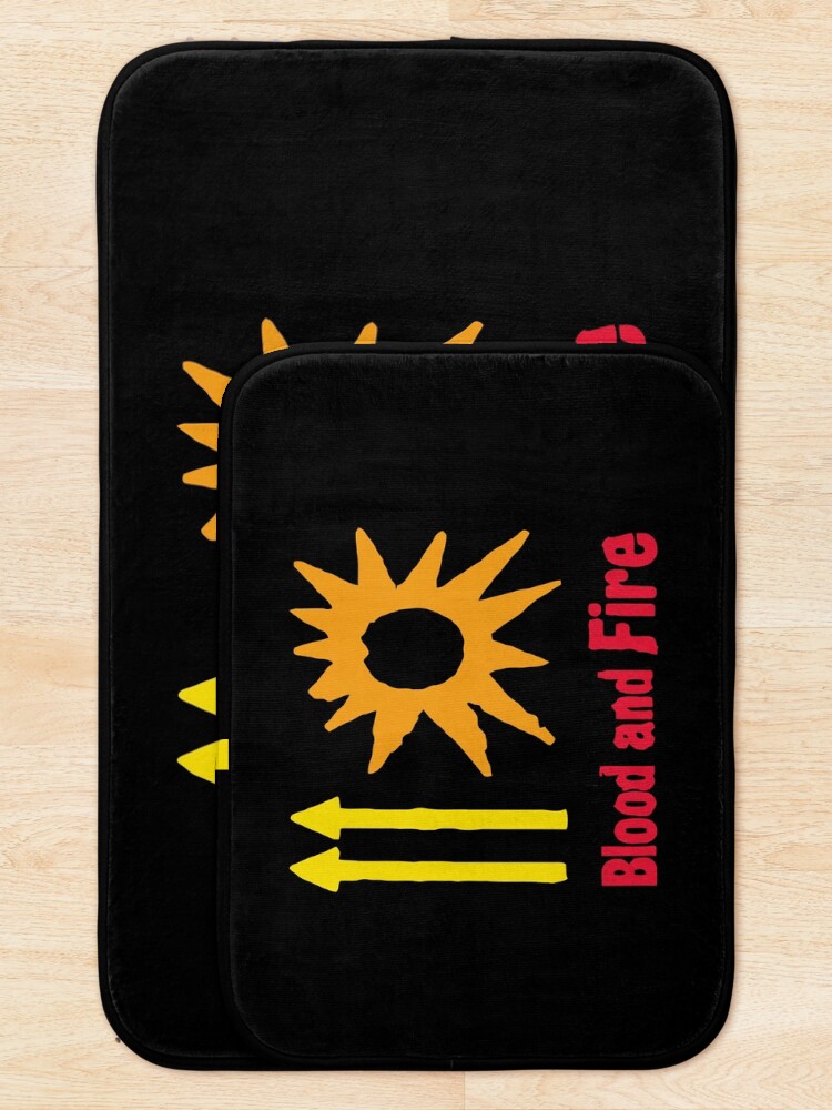 Thumbnail 5 of 6, Bath Mat, Blood And Fire designed and sold by RuthMMoore.