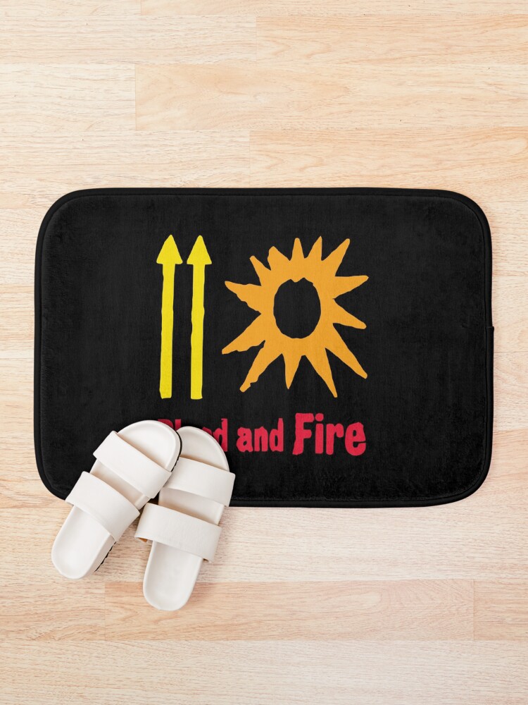 Thumbnail 1 of 6, Bath Mat, Blood And Fire designed and sold by RuthMMoore.