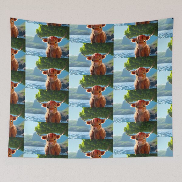 Item preview, Hamish the Highland Cow designed and sold by Rotten-Prints.