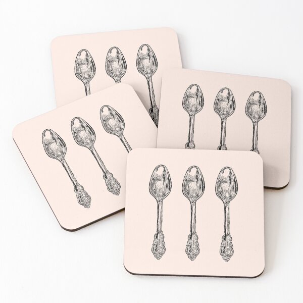Item preview, vintage spoons sketch designed and sold by daisyink.