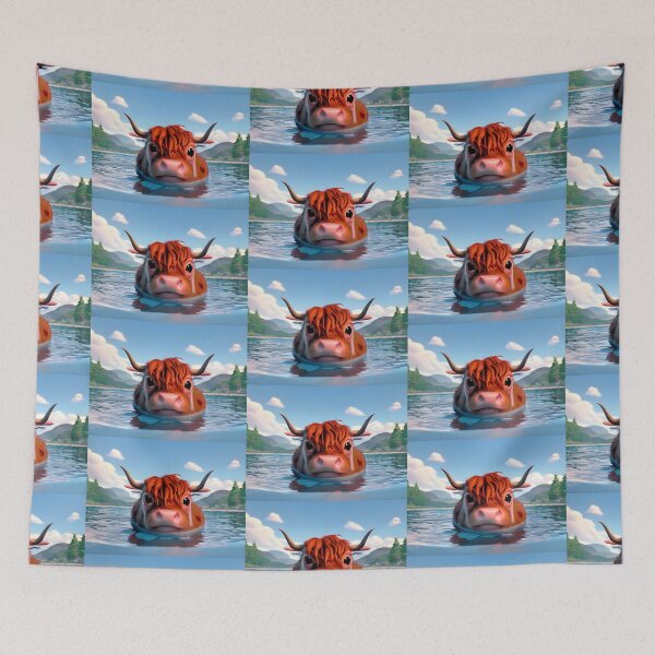 Item preview, Nessie the Highland Cow designed and sold by Rotten-Prints.