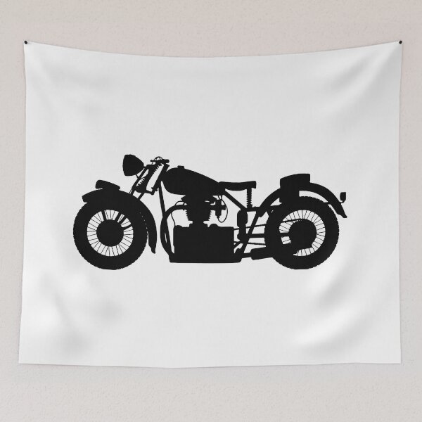 Item preview, Cafe Racer Vintage Motorcycle - Black silhouette - biker version designed and sold by PeterADesign.