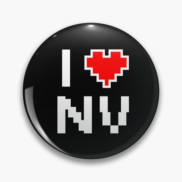 Item preview, I Love Nevada - Pixel heart for Nevadan gamer designed and sold by abowersock.