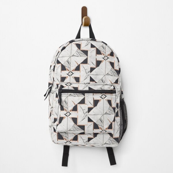 Item preview, Golden Lines Marble Geometric Squares Pattern designed and sold by TondoMeander.