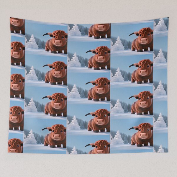 Item preview, Peaches the Highland Cow designed and sold by Rotten-Prints.