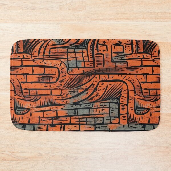 Item preview, Grunge brick pattern graffiti postapocalyptic style  designed and sold by Dreamakerstudio.