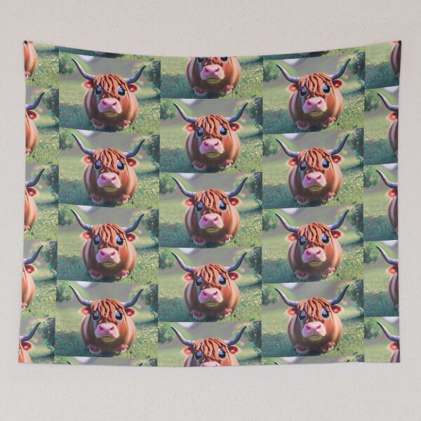 Item preview, Ruaridh the Highland Cow designed and sold by Rotten-Prints.