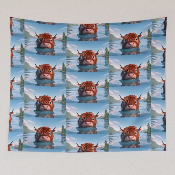 Item preview, Skye the Highland Cow designed and sold by Rotten-Prints.