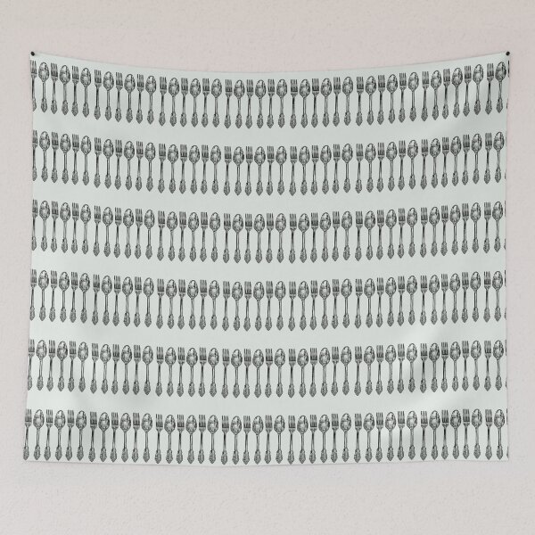 Item preview, vintage forks and spoons sketch designed and sold by daisyink.