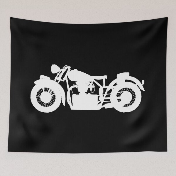 Item preview, Cafe Racer Vintage Motorcycle - White silhouette - biker version designed and sold by PeterADesign.