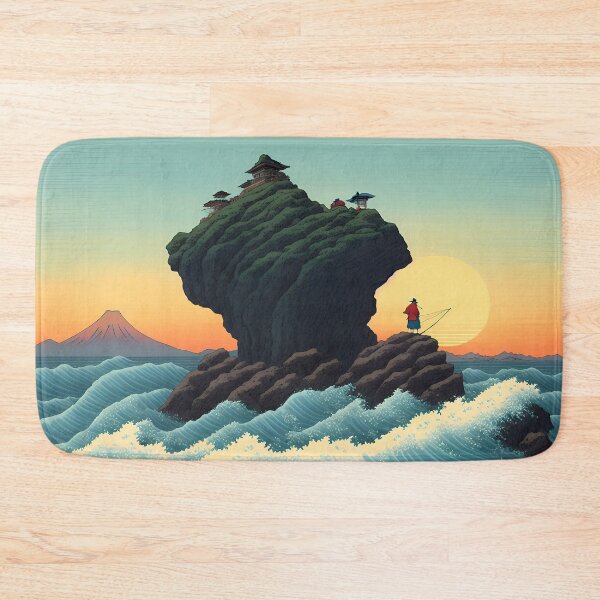 Item preview, Ukiyo-e Japanese Art - Lone Fisherman designed and sold by allovervintage.