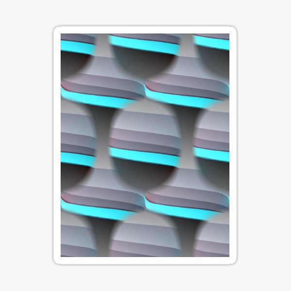 Item preview, Aqua & Grays Multi Shape Pattern designed and sold by ArtistsQuest.