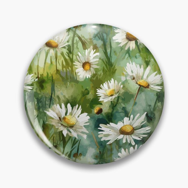 Item preview, Enchanting Watercolor Daisies in the Wild designed and sold by TopArtsy.