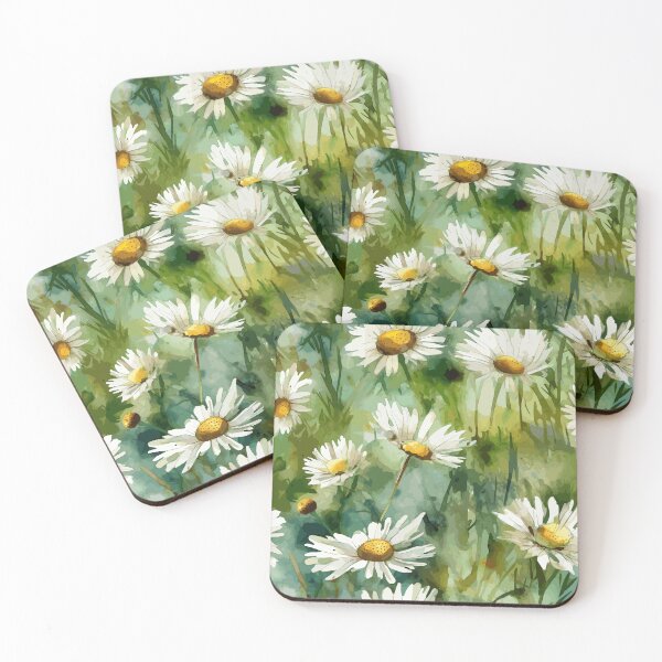 Item preview, Enchanting Watercolor Daisies in the Wild designed and sold by TopArtsy.