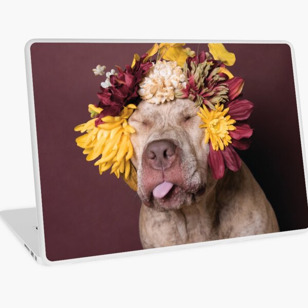 Flower Power, Walter being silly Laptop Skin
