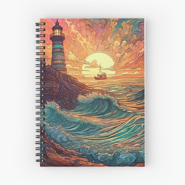 Item preview, Psychedelic Sunset with Crashing Waves designed and sold by Matt's Artificial Nature.